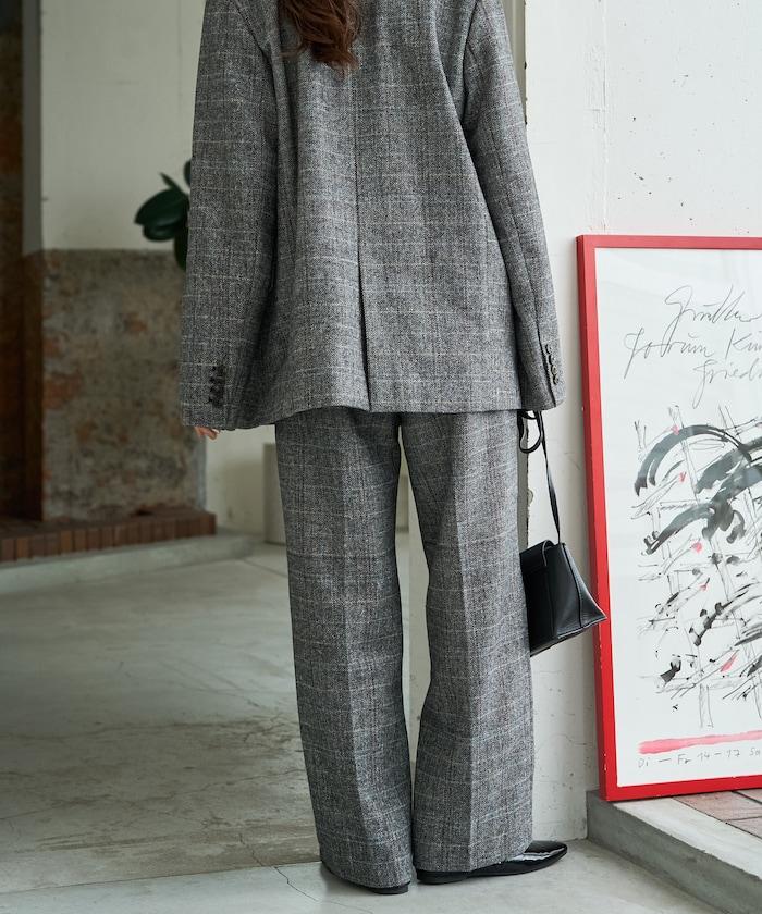 人字紋格子長褲(可搭配套裝)