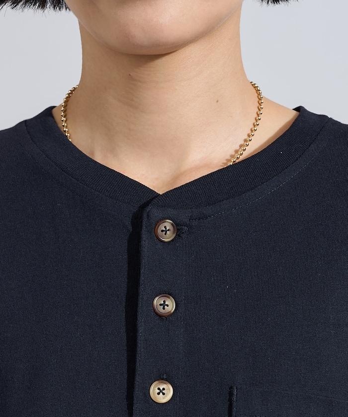 特別款亨利領長袖連衣裙