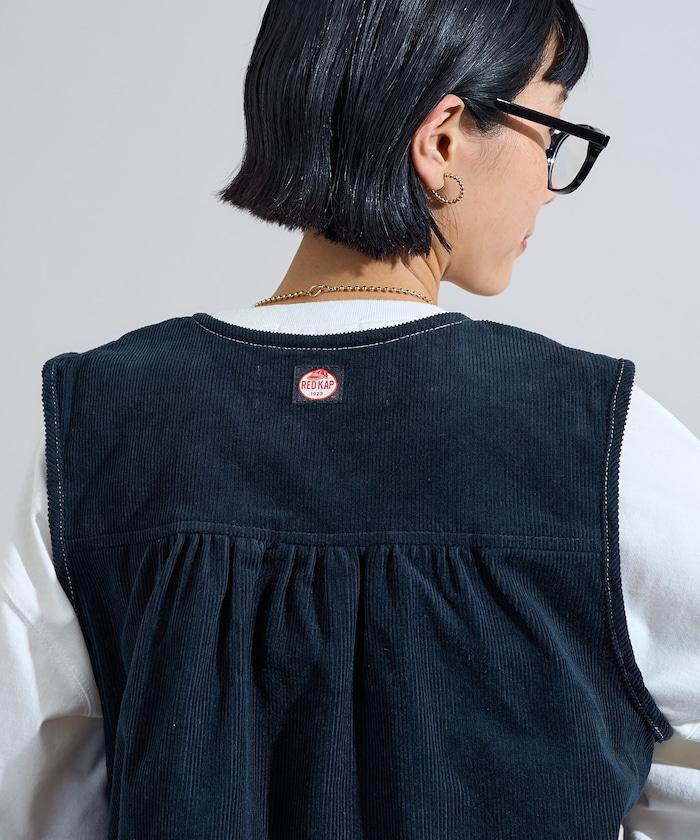 特別 褶皺包袋 燈芯絨馬甲