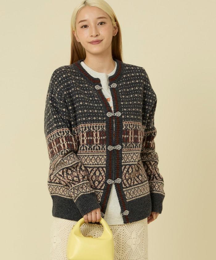 羊毛提洛爾風針織開衫