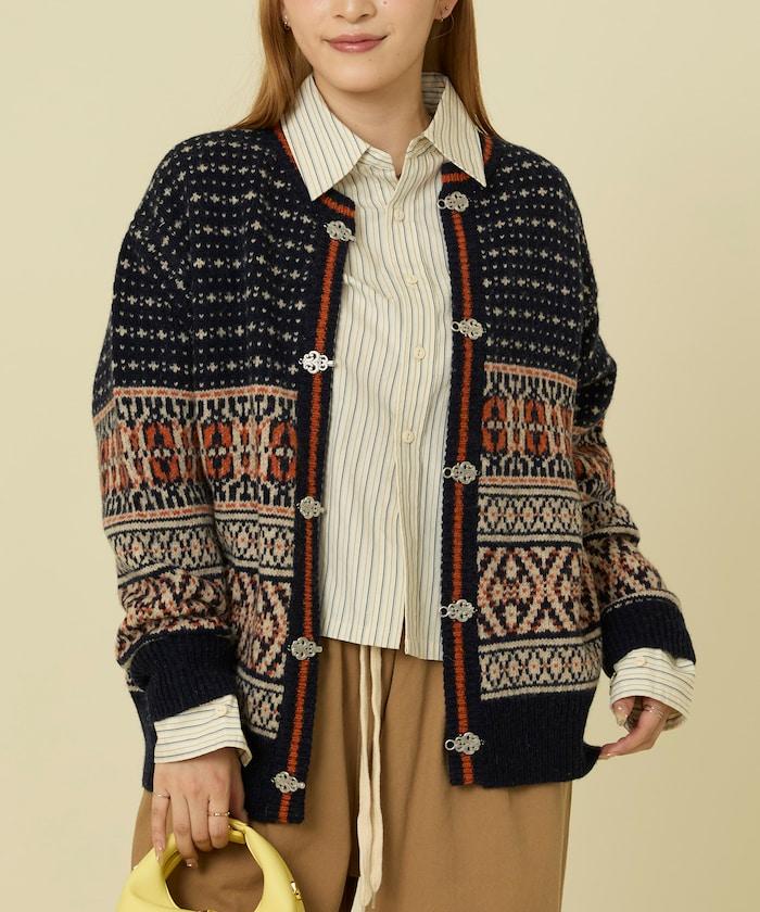 羊毛提洛爾風針織開衫