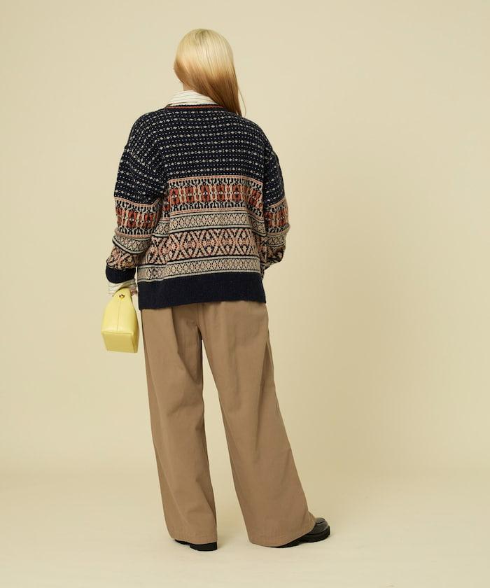 羊毛提洛爾風針織開衫