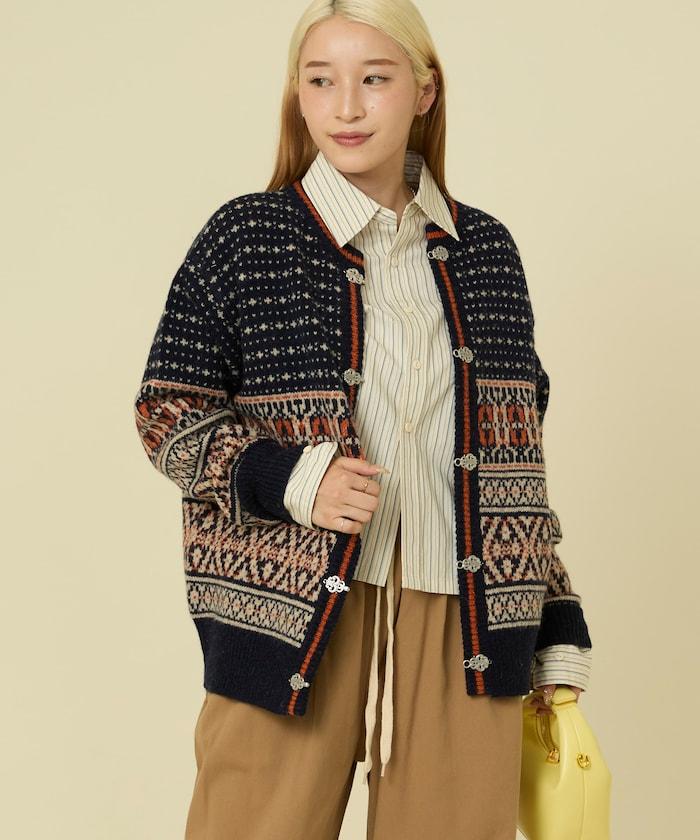 羊毛提洛爾風針織開衫