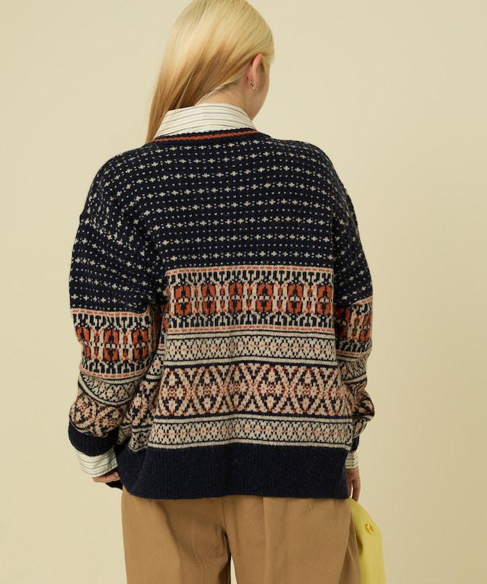 羊毛提洛爾風針織開衫