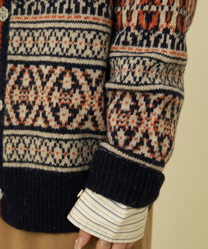 羊毛提洛爾風針織開衫