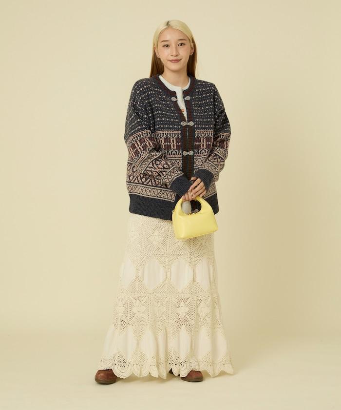 羊毛提洛爾風針織開衫