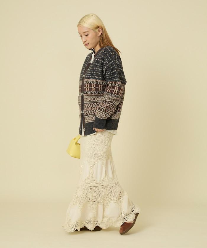 羊毛提洛爾風針織開衫