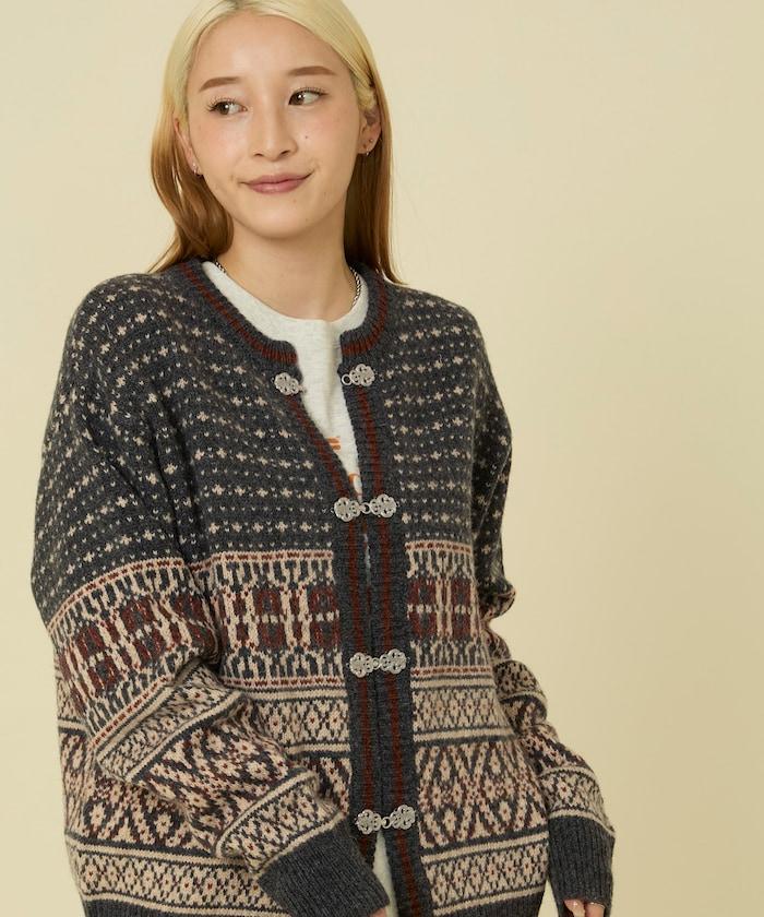 羊毛提洛爾風針織開衫