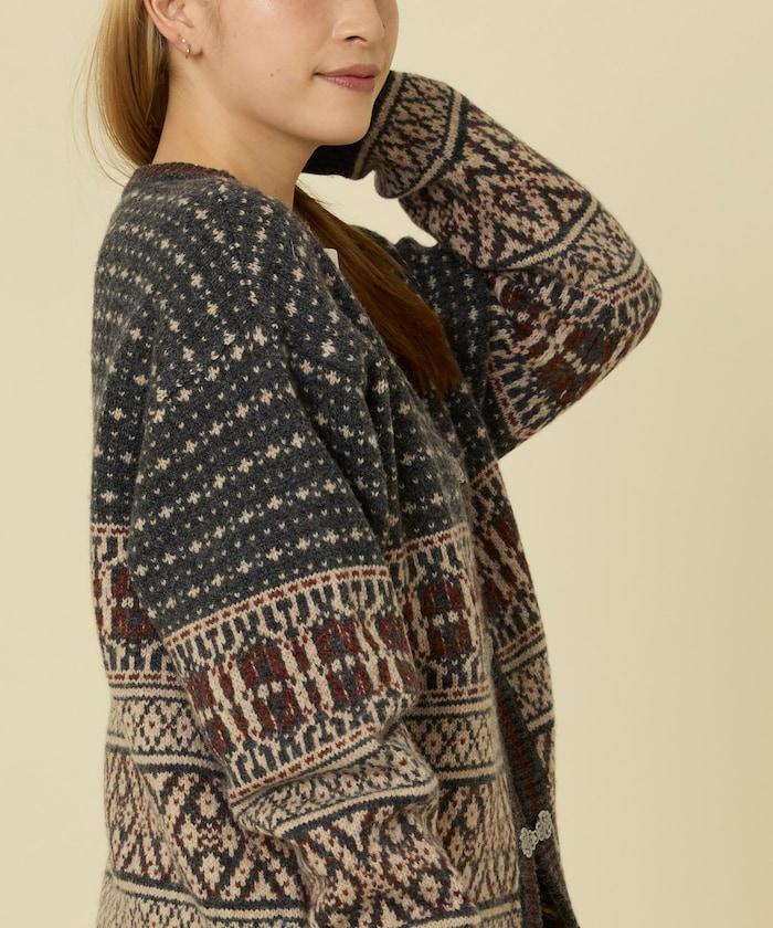 羊毛提洛爾風針織開衫