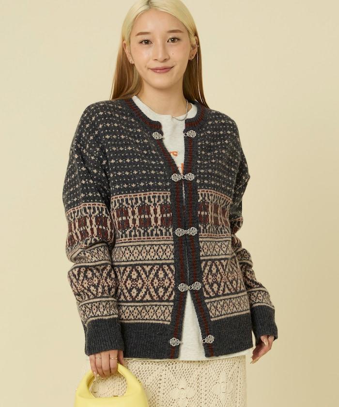 羊毛提洛爾風針織開衫