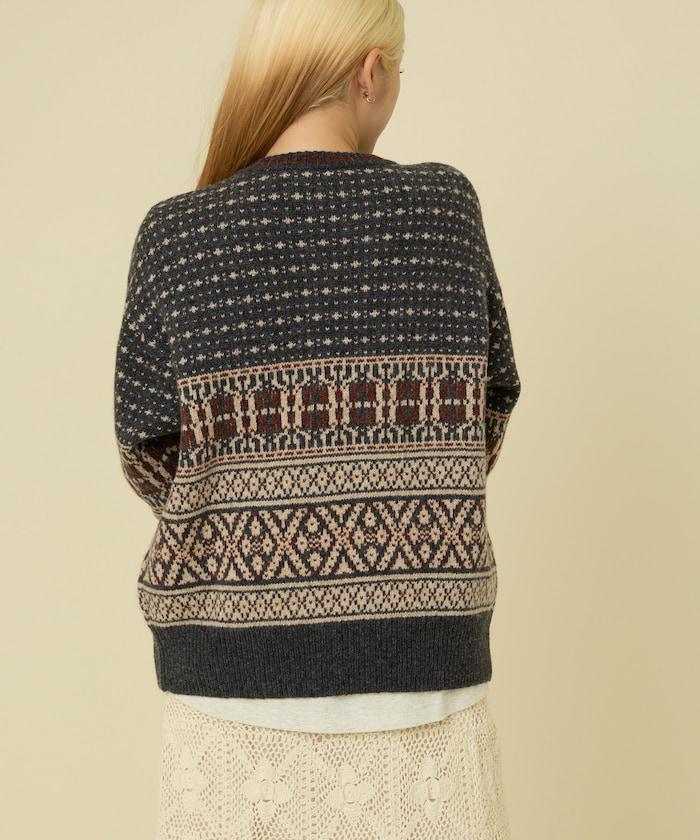 羊毛提洛爾風針織開衫