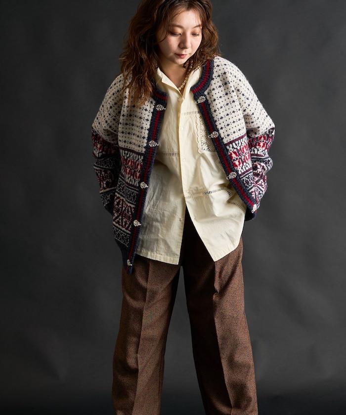 羊毛提洛爾風針織開衫