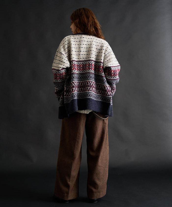 羊毛提洛爾風針織開衫