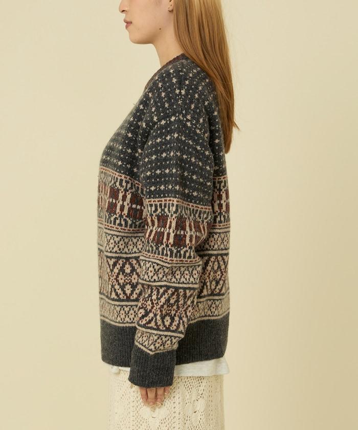 羊毛提洛爾風針織開衫