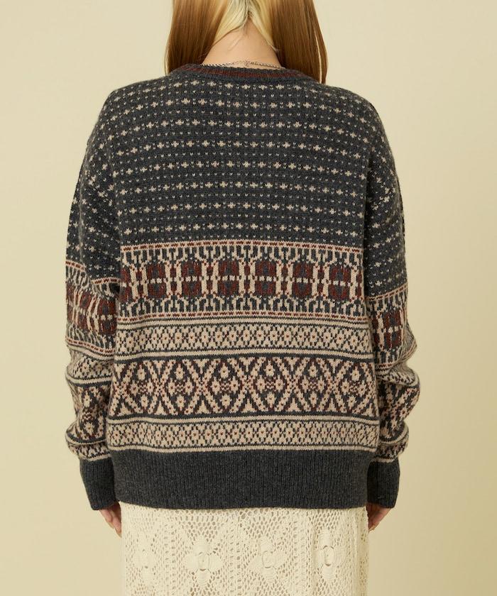 羊毛提洛爾風針織開衫