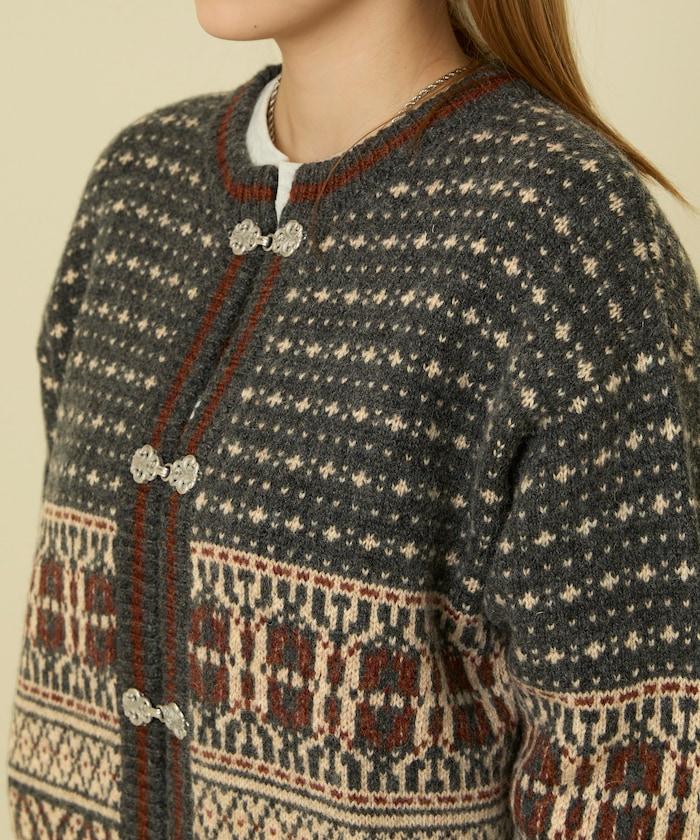 羊毛提洛爾風針織開衫