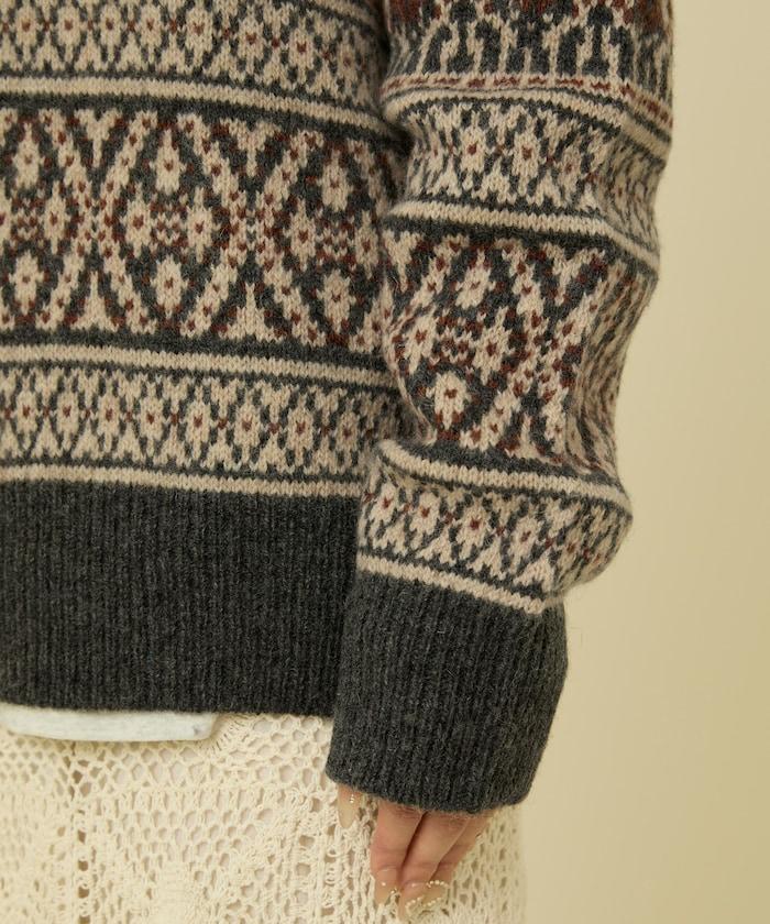 羊毛提洛爾風針織開衫