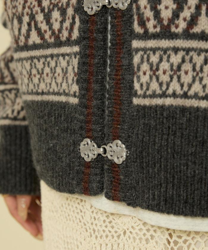 羊毛提洛爾風針織開衫