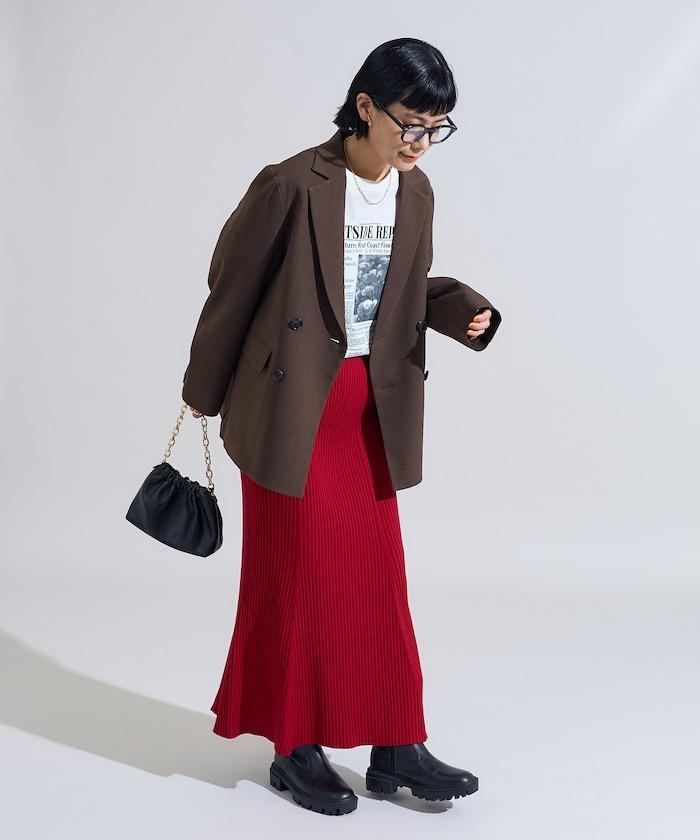 羅紋針織美人魚裙