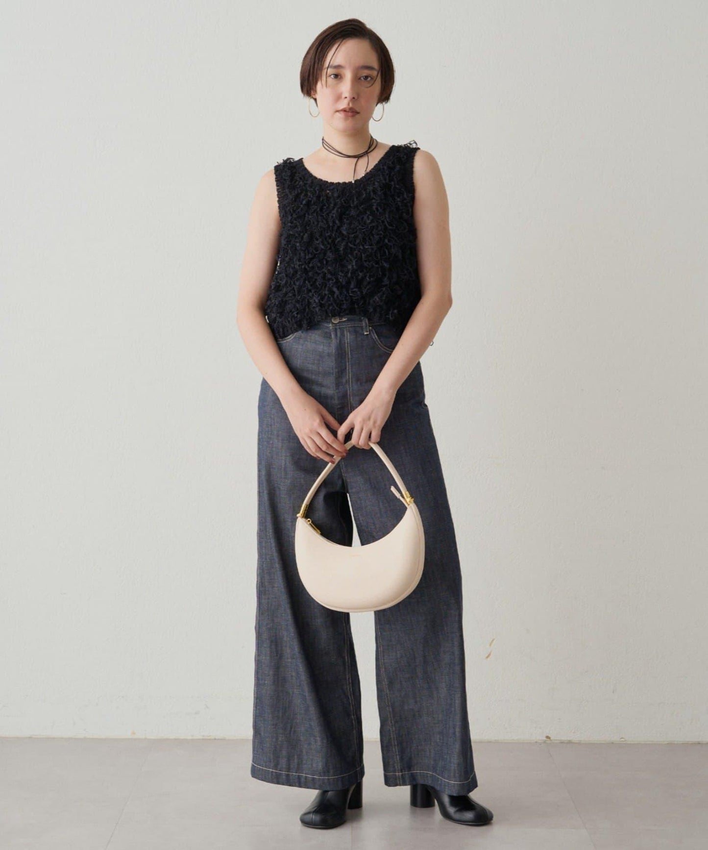 【Loungedress】網紗環形針織背心