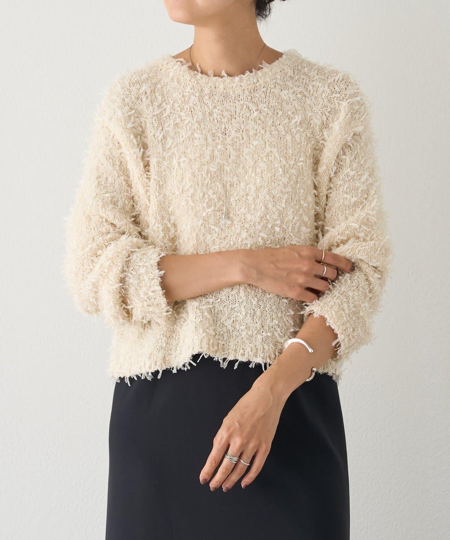 蕾絲紗線針織衫