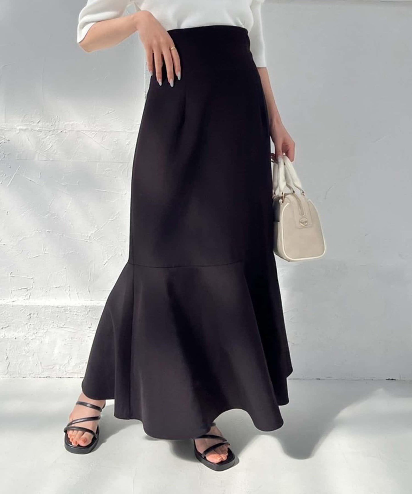 /【減肥5公斤視覺效果】後拉鍊美人魚裙