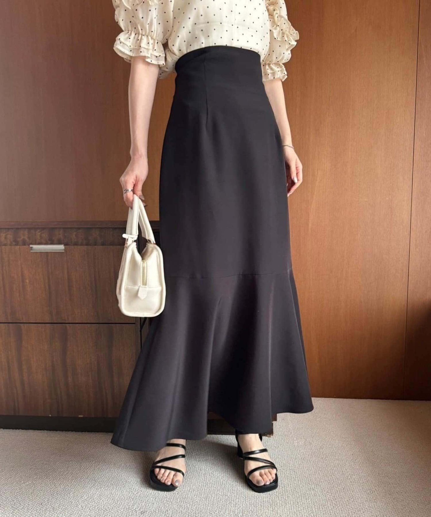 /【減肥5公斤視覺效果】後拉鍊美人魚裙