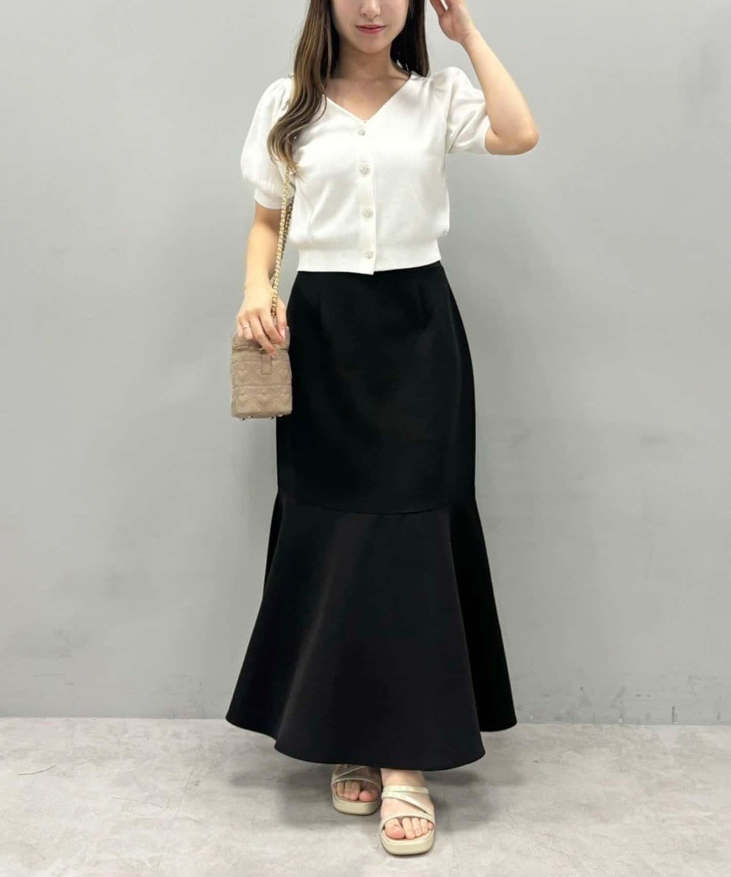 /【減肥5公斤視覺效果】後拉鍊美人魚裙