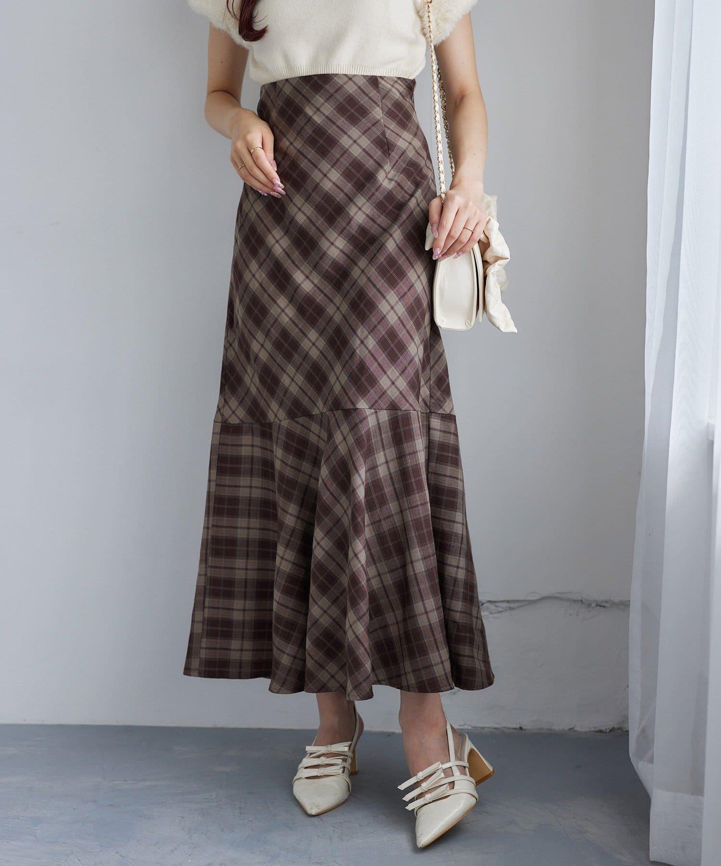 /【減肥5公斤視覺效果】後拉鍊美人魚裙