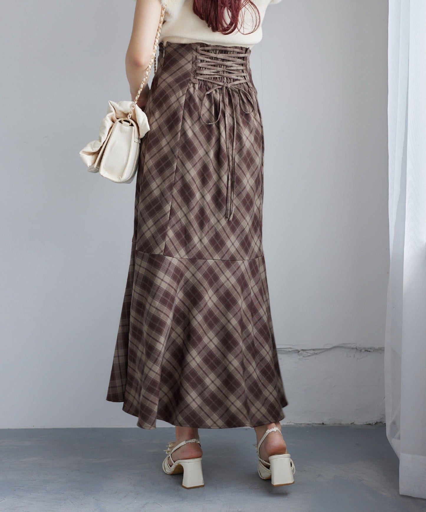 /【減肥5公斤視覺效果】後拉鍊美人魚裙