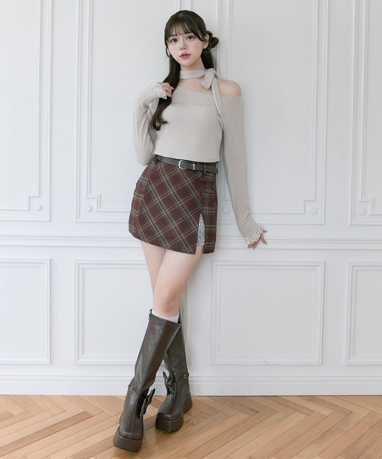 【Belle Charme】水鑽字母蝴蝶結T恤