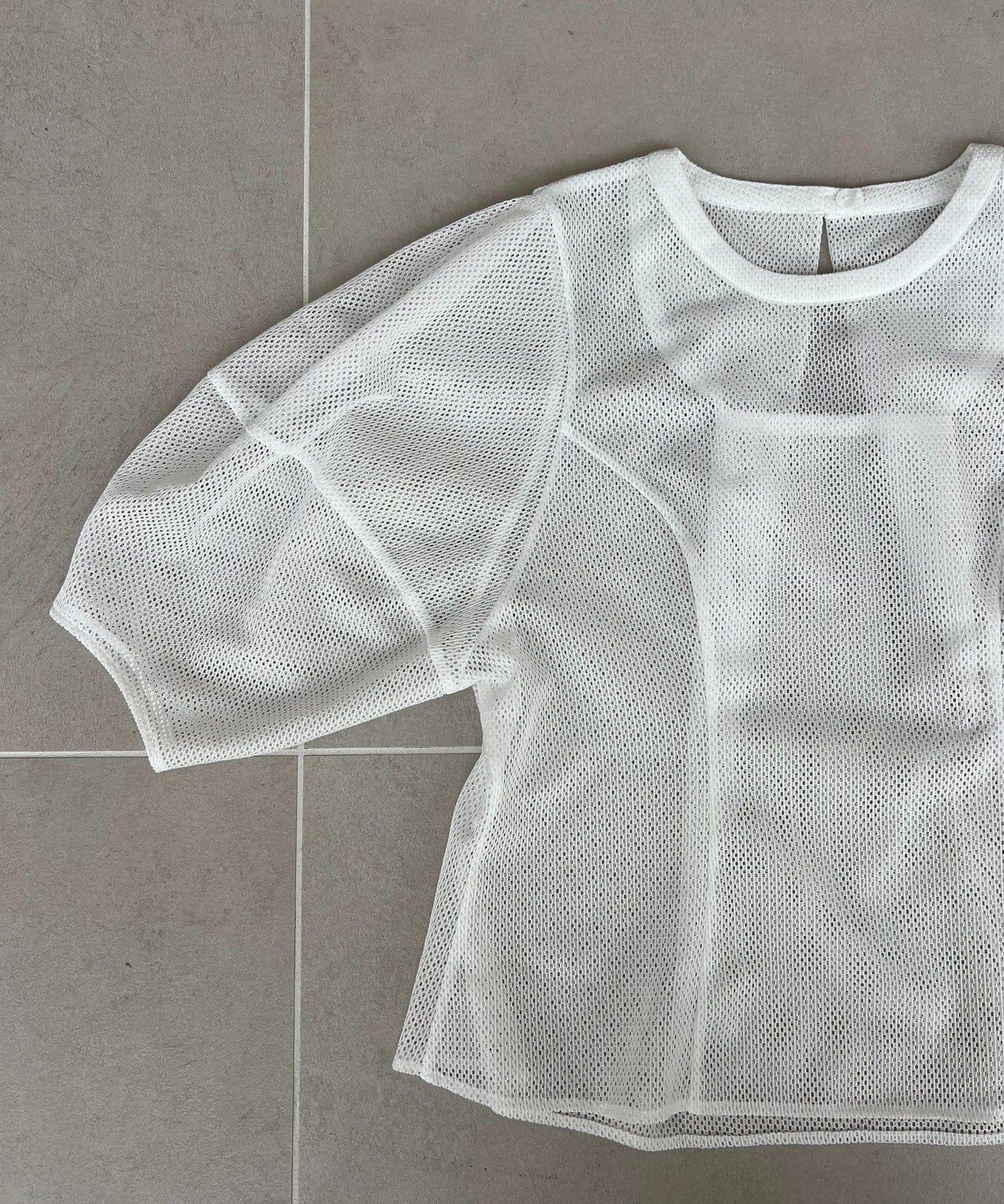 【CAPRICIEUX LE'MAGE】【yao企畫】網紗泡泡袖喇叭上衣