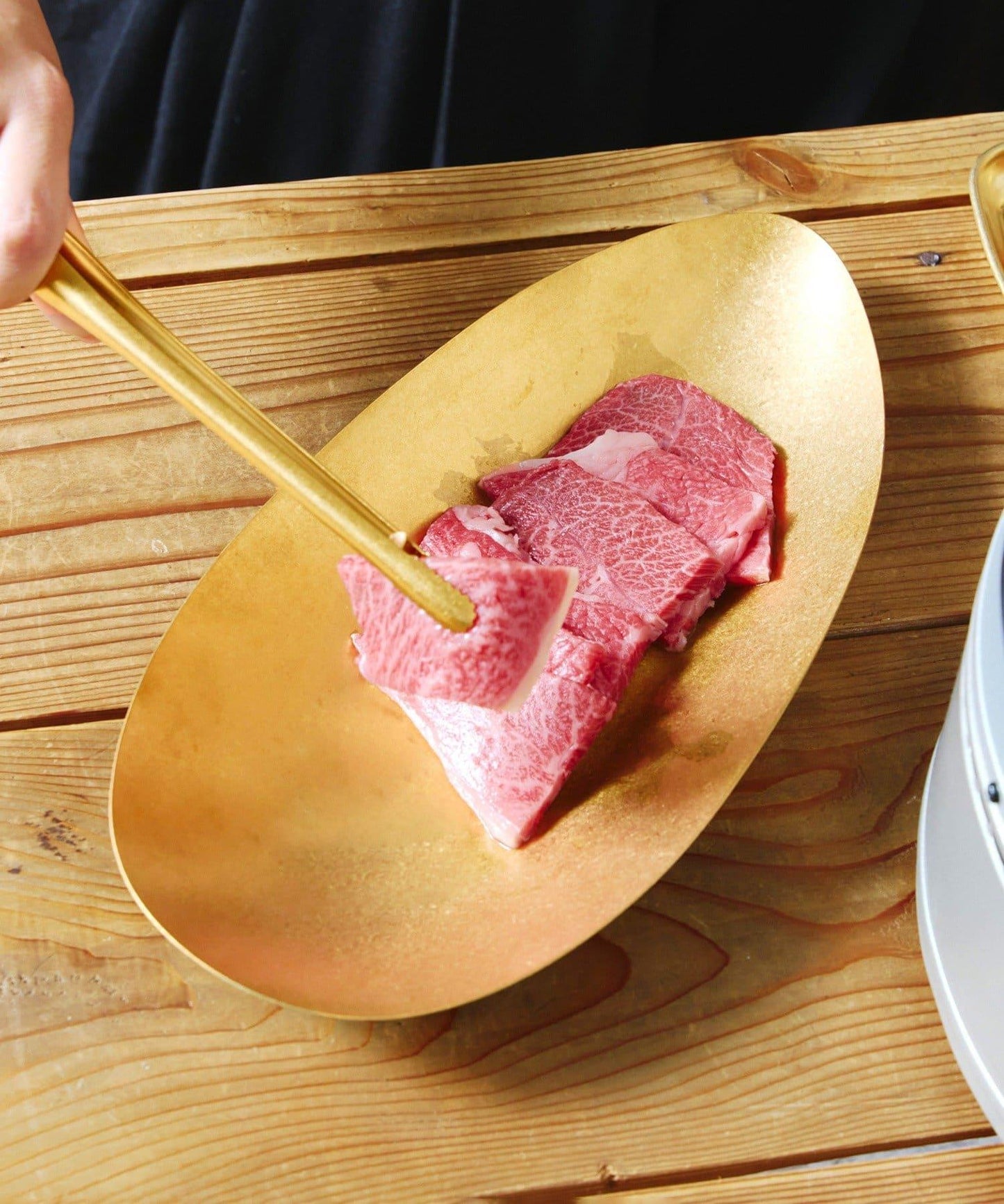 サービングオーバルプレート:30cm/おうちで楽しむ焼肉時間