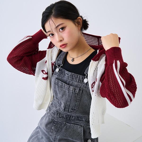 【LTXC】網眼布插肩袖拉鍊連帽衫