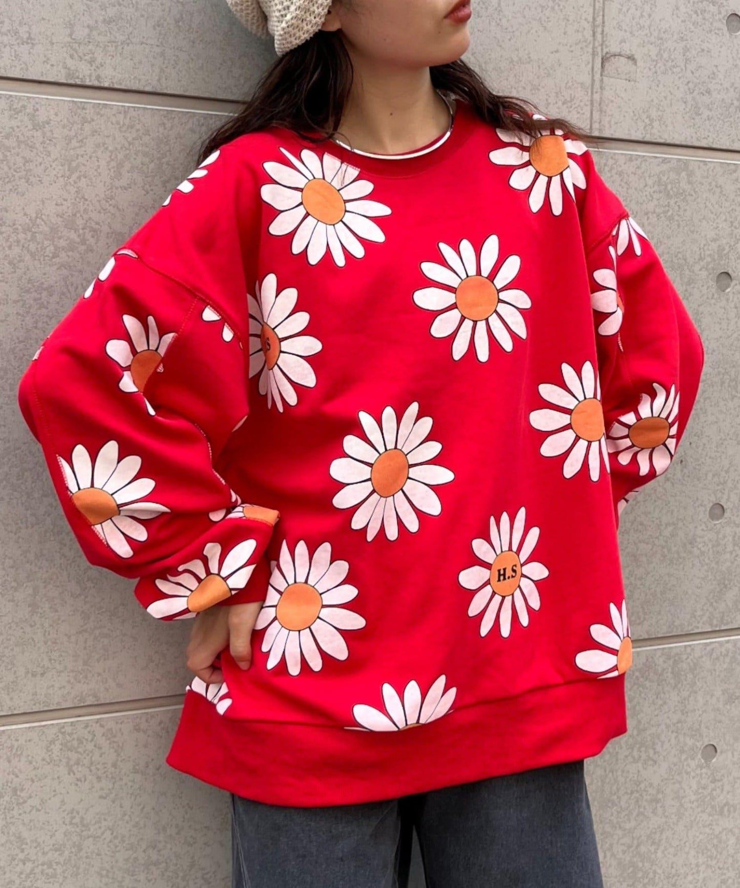 【CIAOPANIC TYPY】雛菊印花寬鬆衛衣