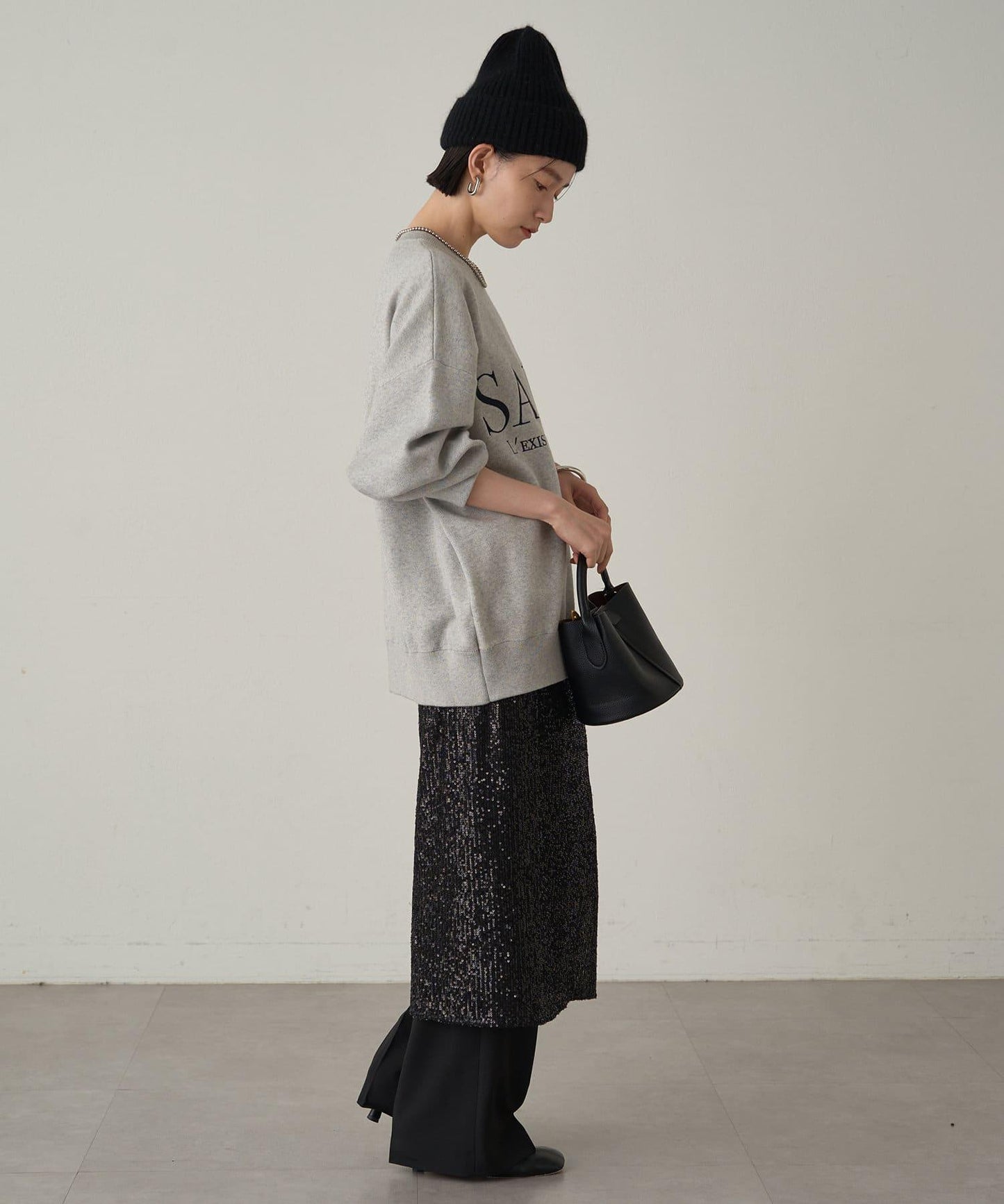 【Loungedress】亮片開叉半身裙