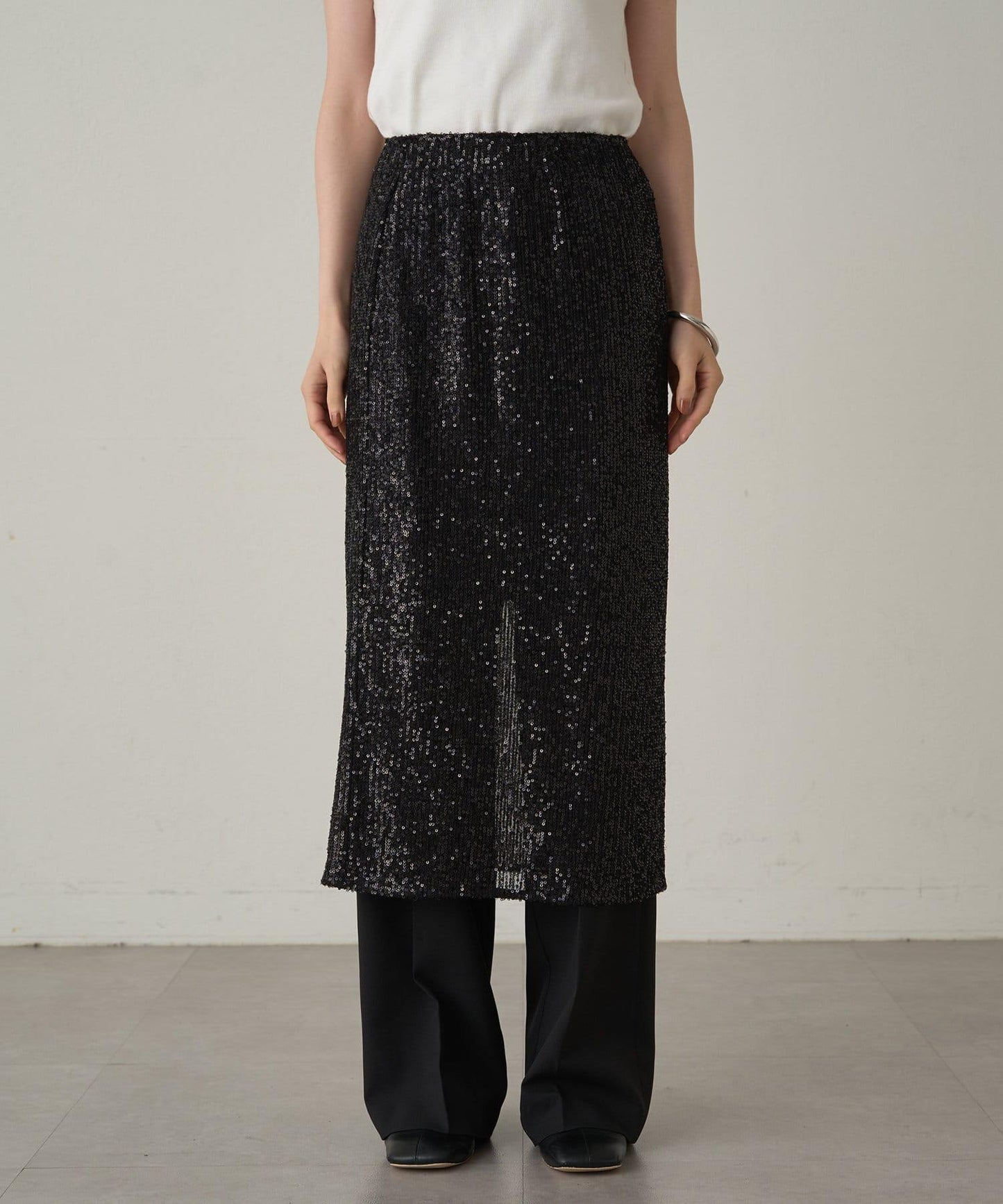【Loungedress】亮片開叉半身裙