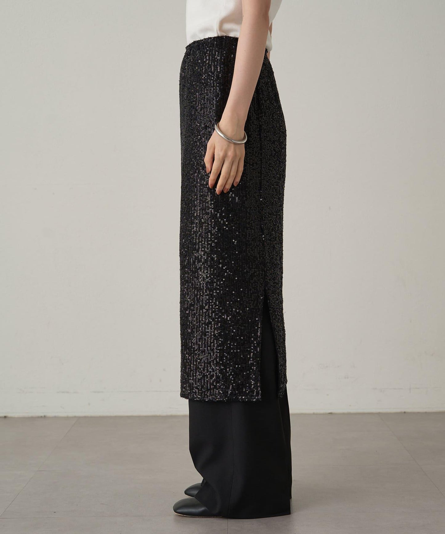 【Loungedress】亮片開叉半身裙