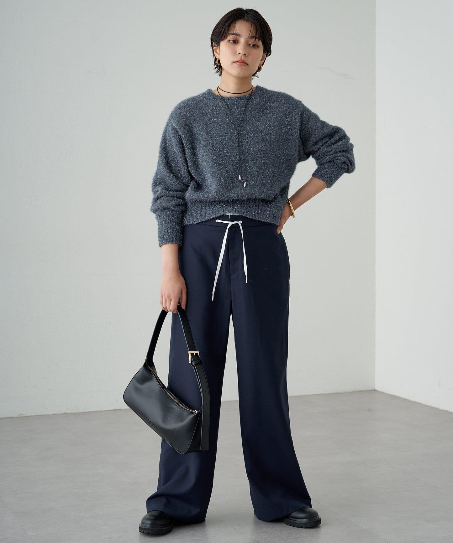 【Loungedress】雙腰帶長褲
