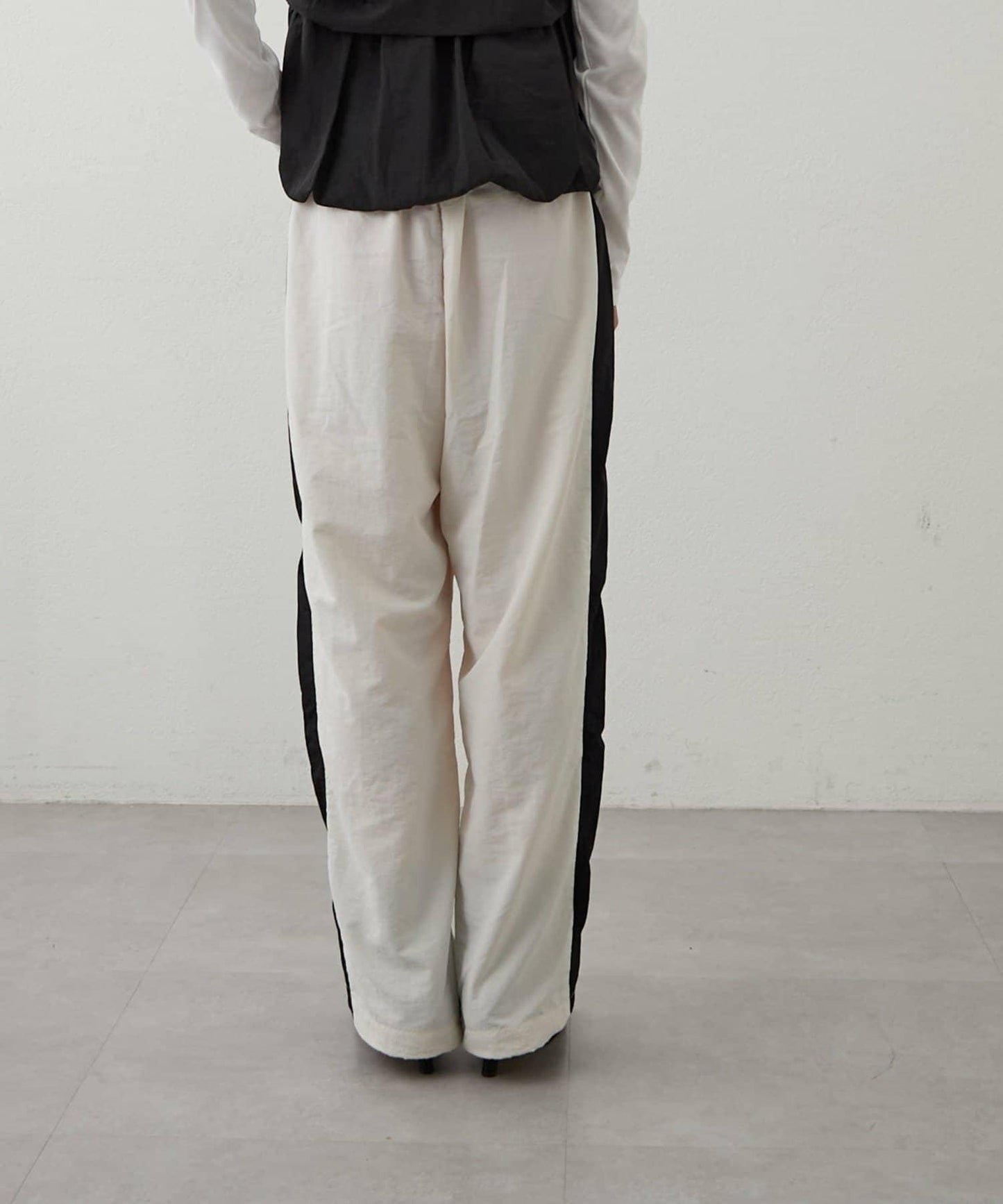 【earthy_】尼龍拼接休閒褲