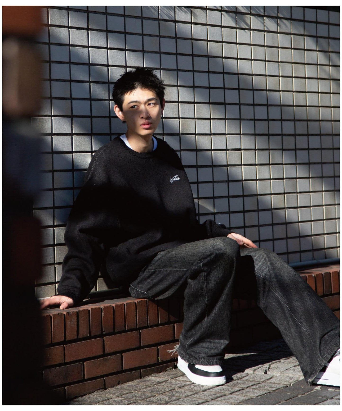 【twoles】提花標誌針織衫