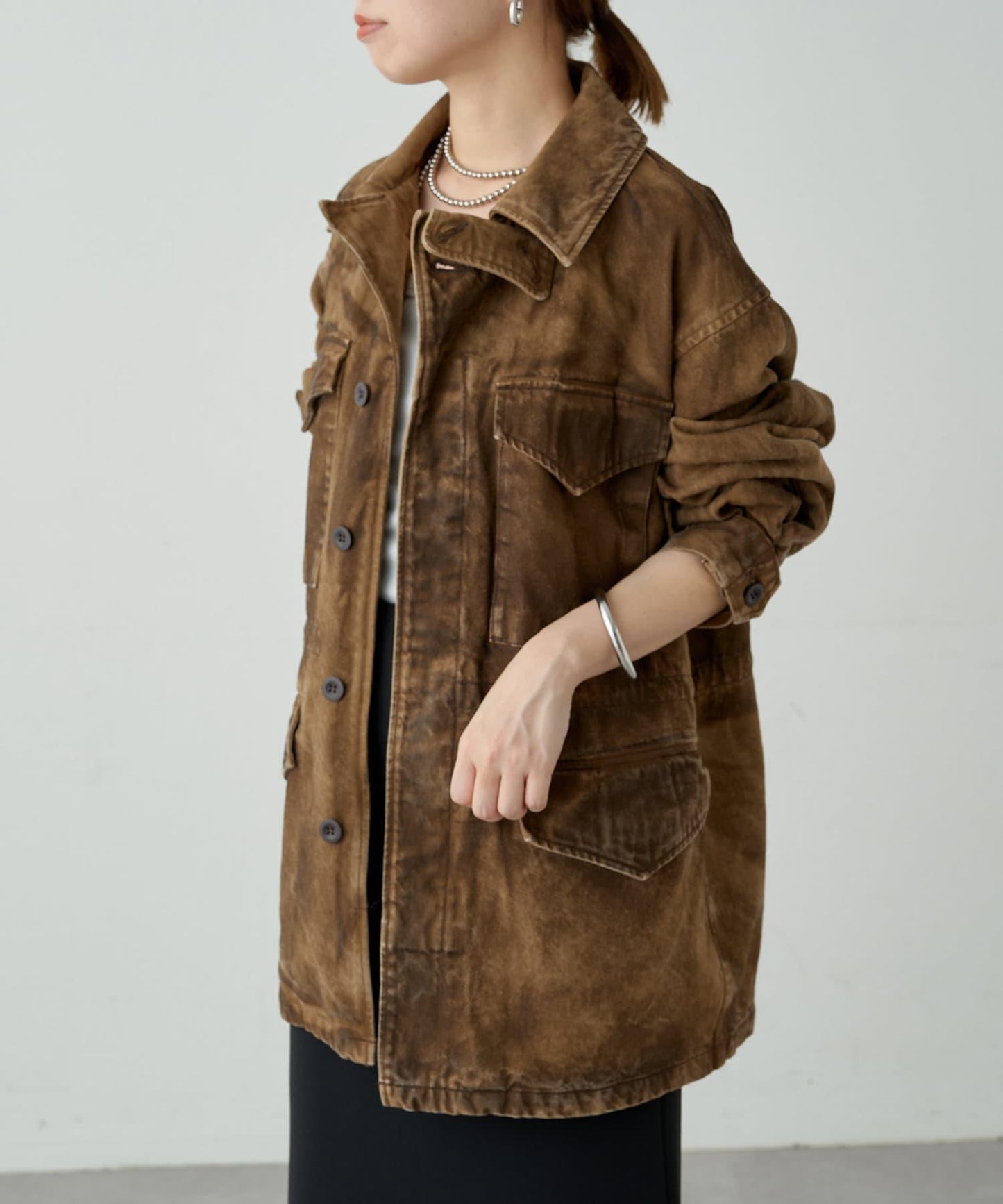【Loungedress】【ainode】hinase仿皮夾克