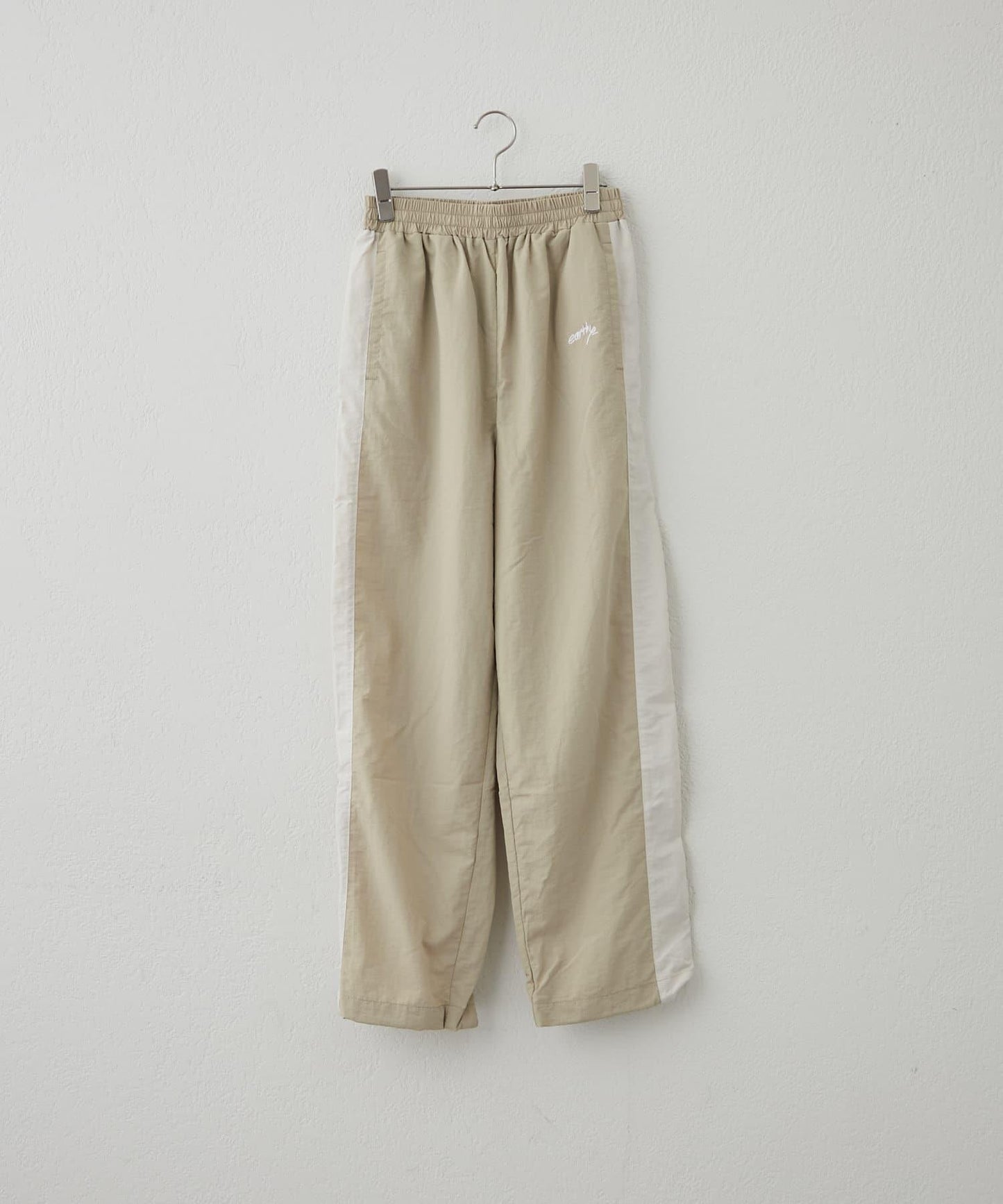 【earthy_】尼龍拼接休閒褲