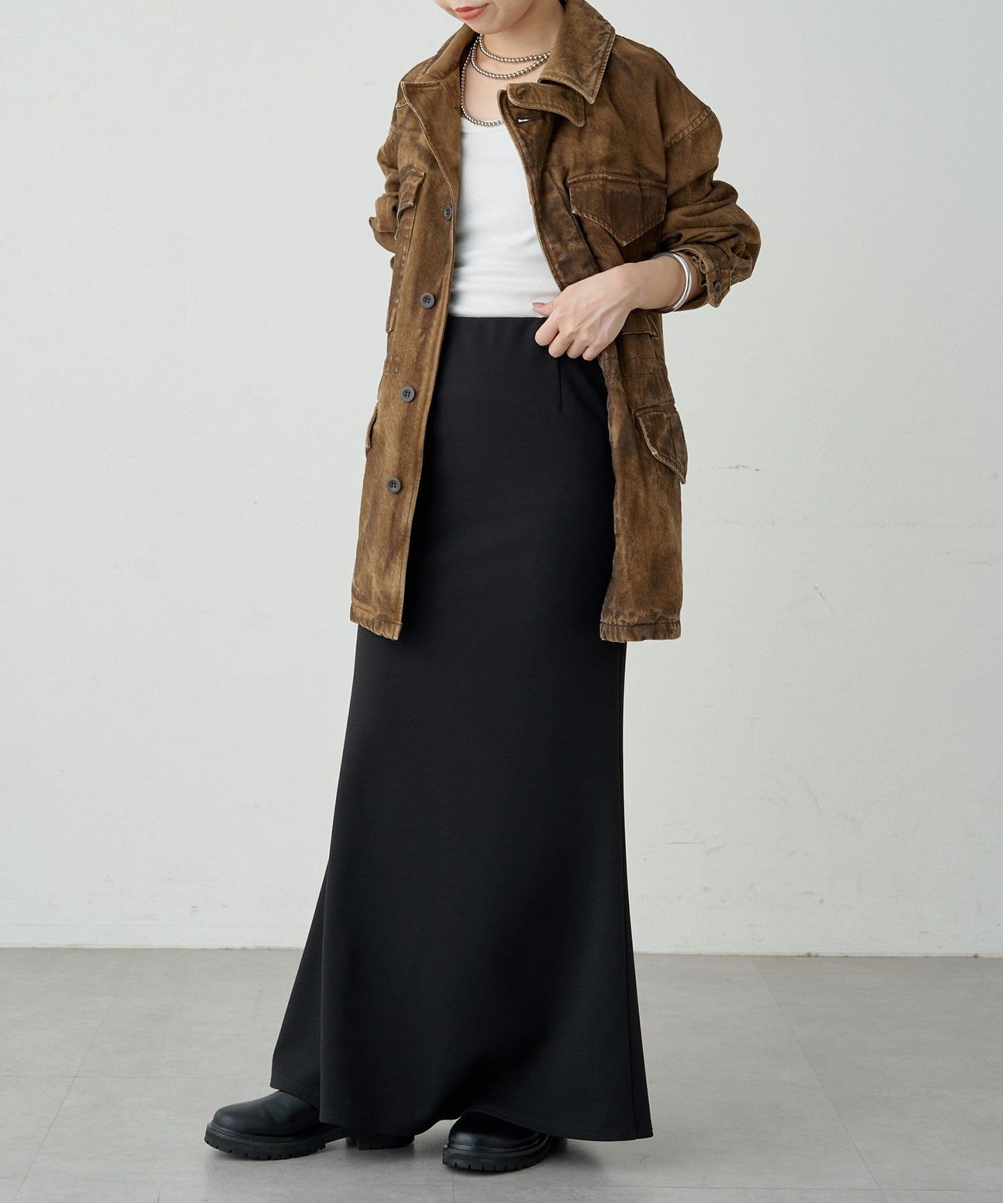【Loungedress】【ainode】hinase仿皮夾克