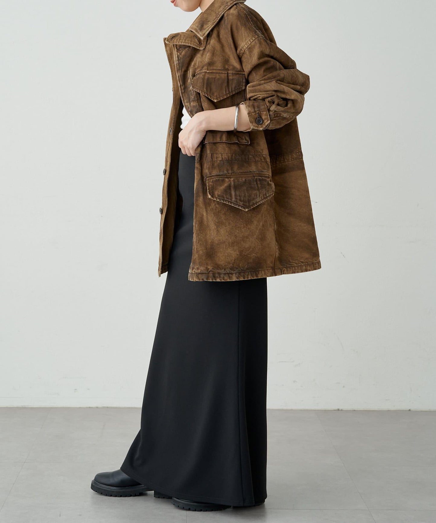 【Loungedress】【ainode】hinase仿皮夾克