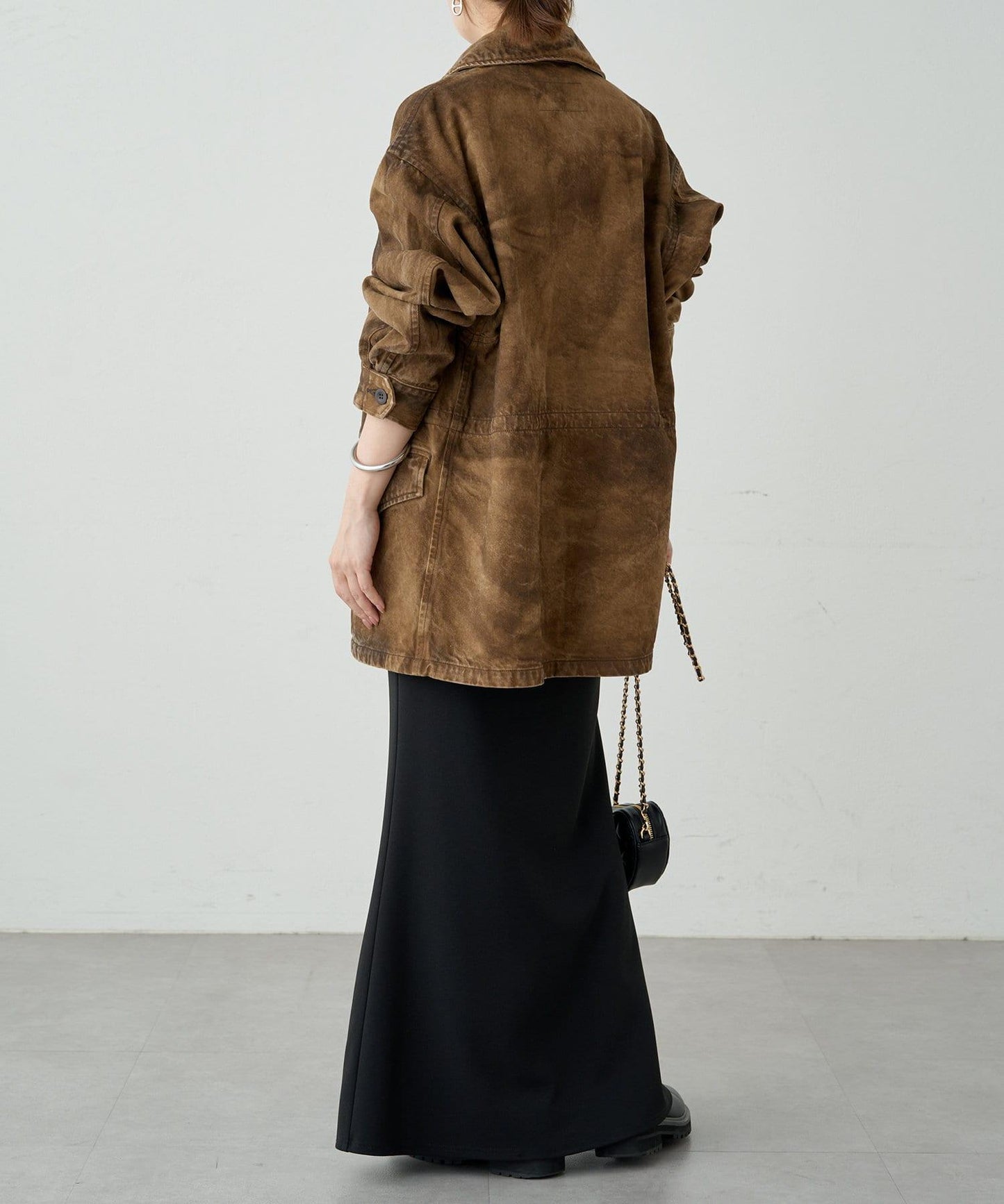 【Loungedress】【ainode】hinase仿皮夾克