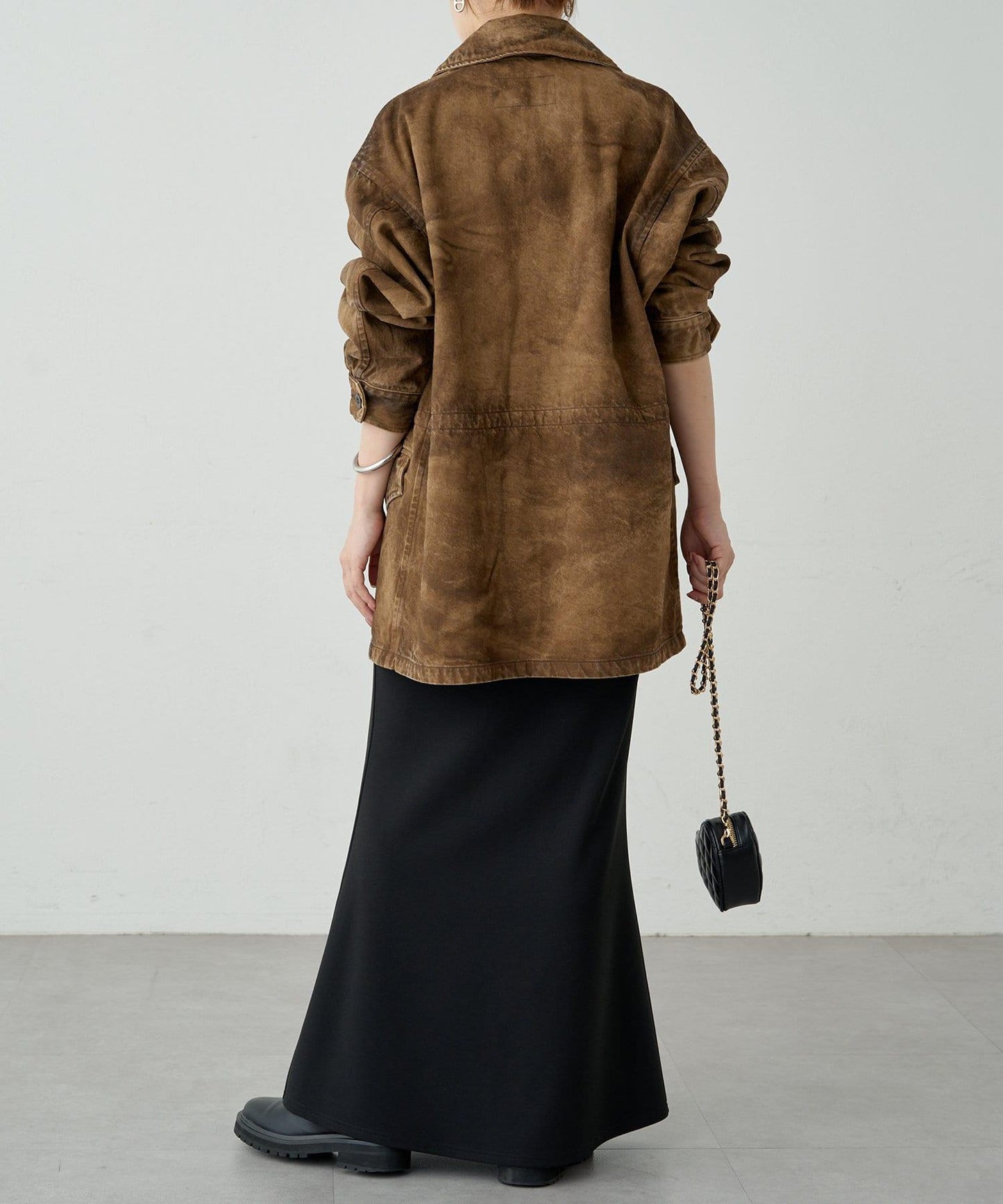 【Loungedress】【ainode】hinase仿皮夾克