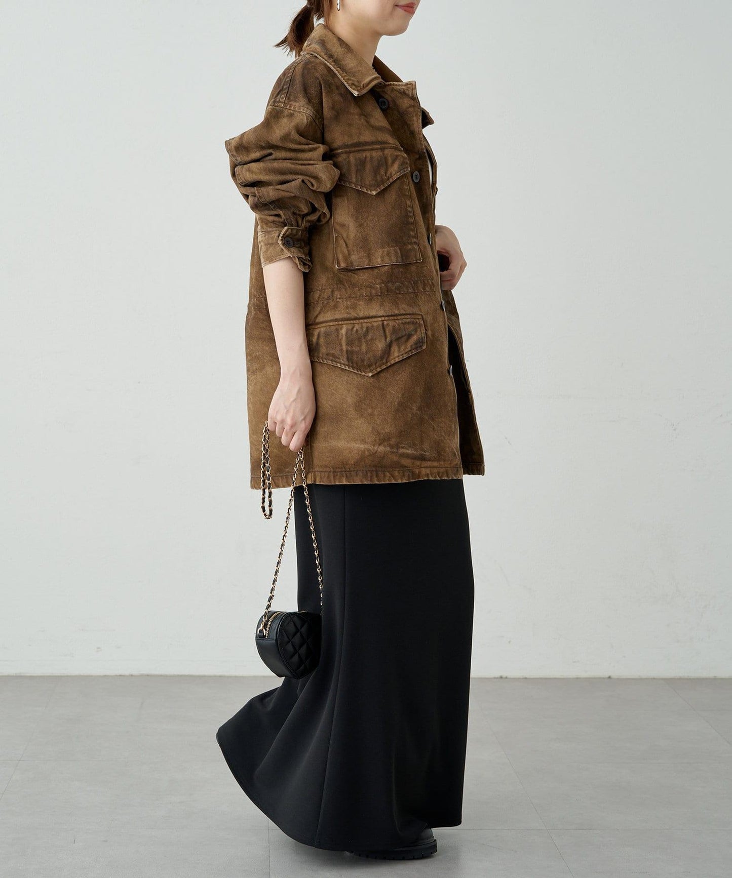 【Loungedress】【ainode】hinase仿皮夾克
