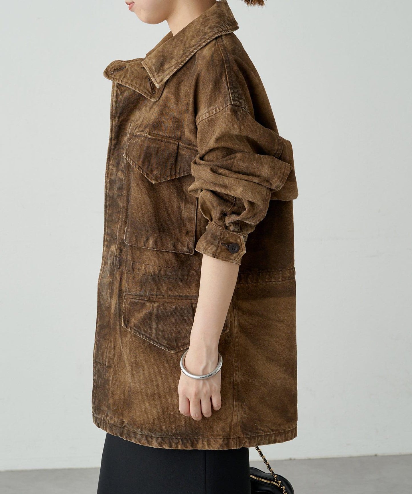【Loungedress】【ainode】hinase仿皮夾克