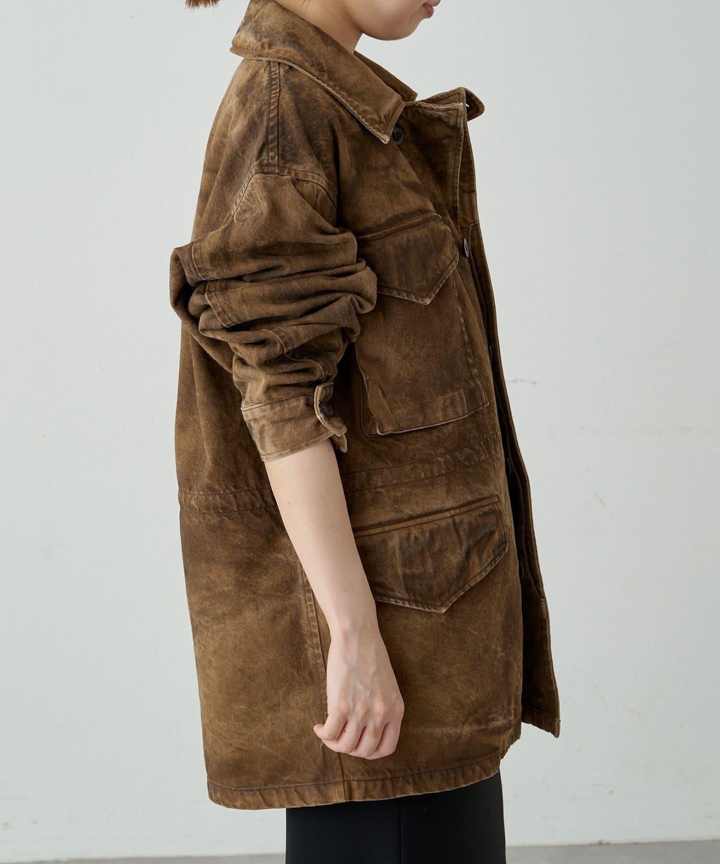 【Loungedress】【ainode】hinase仿皮夾克